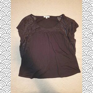 Extra Touch Flutter Sleeve Tee Shirt